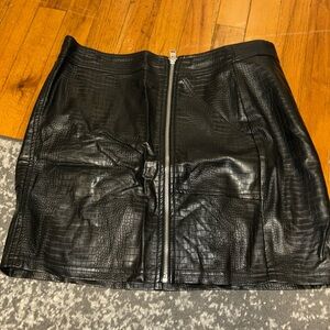 Express Leather Skirt